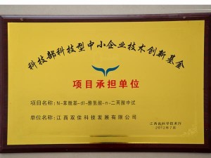 科技部科技型中小企業(yè)技術(shù)創(chuàng)新基金，項目承擔(dān)單位